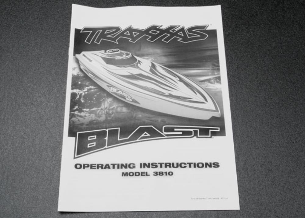 Traxxas 3899X - Owner's Manual Blast (8827967897837)
