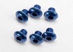 Traxxas 4x4mm Button-Head Machine Aluminium Blue Hex Drive Screws RC Hardware (2)