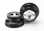 Traxxas SCT Satin Chrome Black Beadlock Style Dual Profile RC Wheel (2)