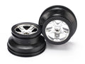 Traxxas 5874X - Wheels Sct Satin Chrome Black Beadlock Style Dual Profile (2.2 Inner) (2Wd Front) (2) (769266843697)