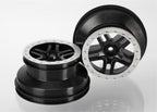 Traxxas SCT Split-Spoke Black Satin Chrome Beadlock Style Dual Profile RC Wheel (2)
