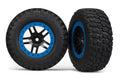 Traxxas SCT Split-Spoke Black/Blue Beadlock BFGoodrich Mud-Terrain KM2 RC Wheel & Tyre Set (2)