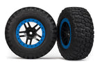 Traxxas SCT Split-Spoke Black/Blue Beadlock BFGoodrich Mud-Terrain KM2 RC Wheel & Tyre Set (2)