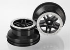 Traxxas SCT Split-Spoke Black Satin Chrome Beadlock Style Dual Profile RC Wheel (2)