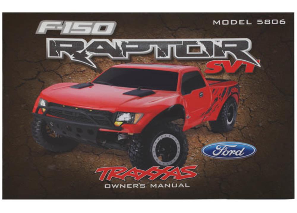 Traxxas 5897 - Owner'S Manual Ford Raptor (model 5806) (8827944403181)