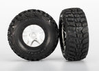 Traxxas Glued Satin Chrome Black Beadlock Style RC Wheel (Front/Rear) (2)