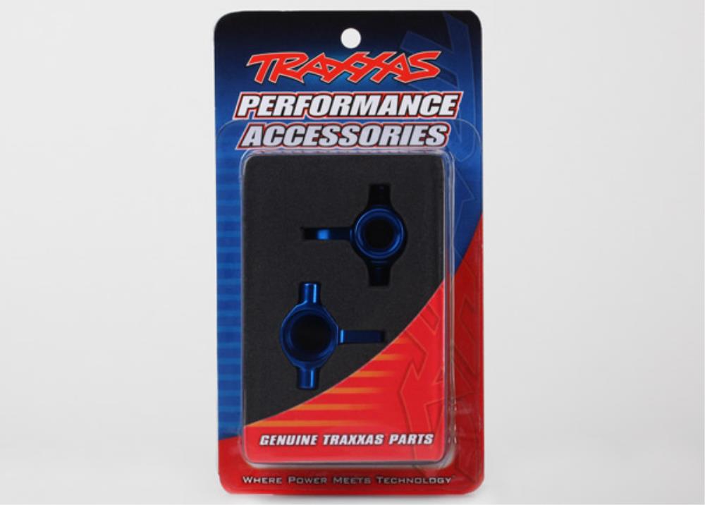 Traxxas 6439 - Steering Blocks 6061-T6 Aluminum Left & Right (Blue-Anodized) (8827948400877)