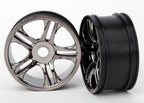 Traxxas Split-Spoke Black Chrome Rear RC Wheel (2)