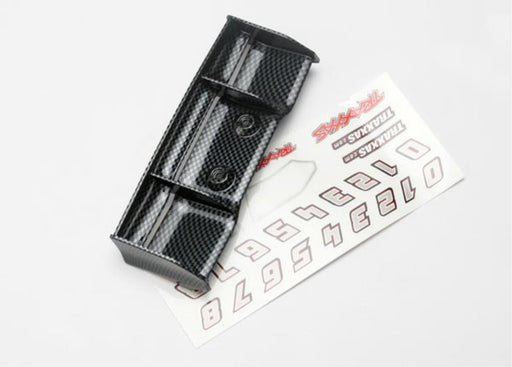 Traxxas 7122G - Wing 1/16 E-Revo (Exo-Carbon Finish)/ Decal Sheet - Hobby City NZ