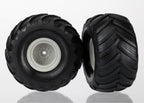 Traxxas Assembled Grey RC Wheel & Tyre Set (2) (2)