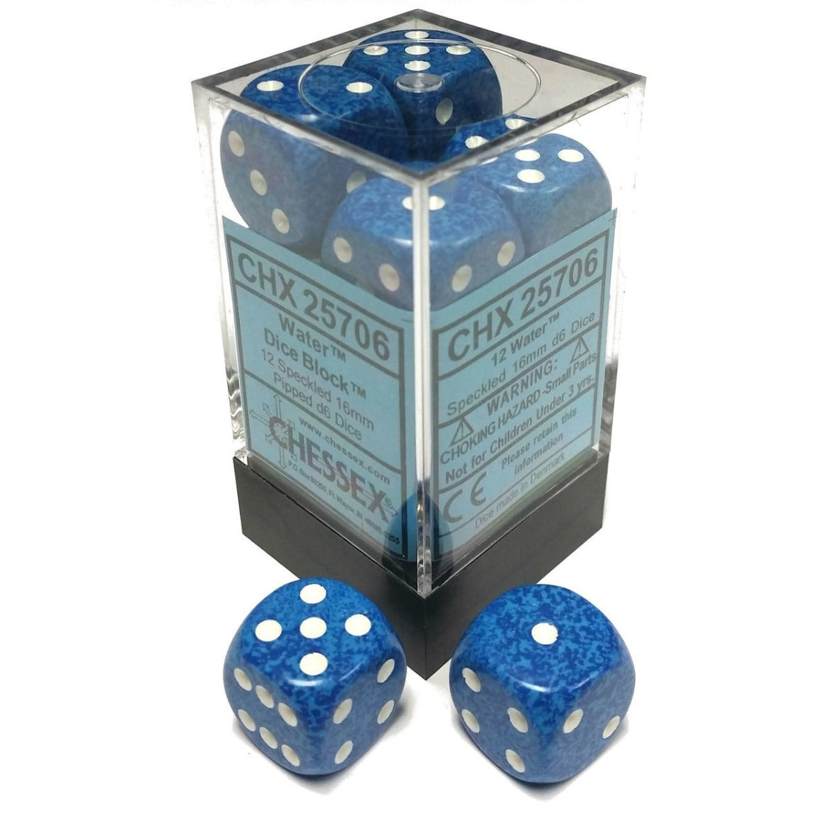 Chessex Speckled 16mm d6 Water Dice Block (12 dice)