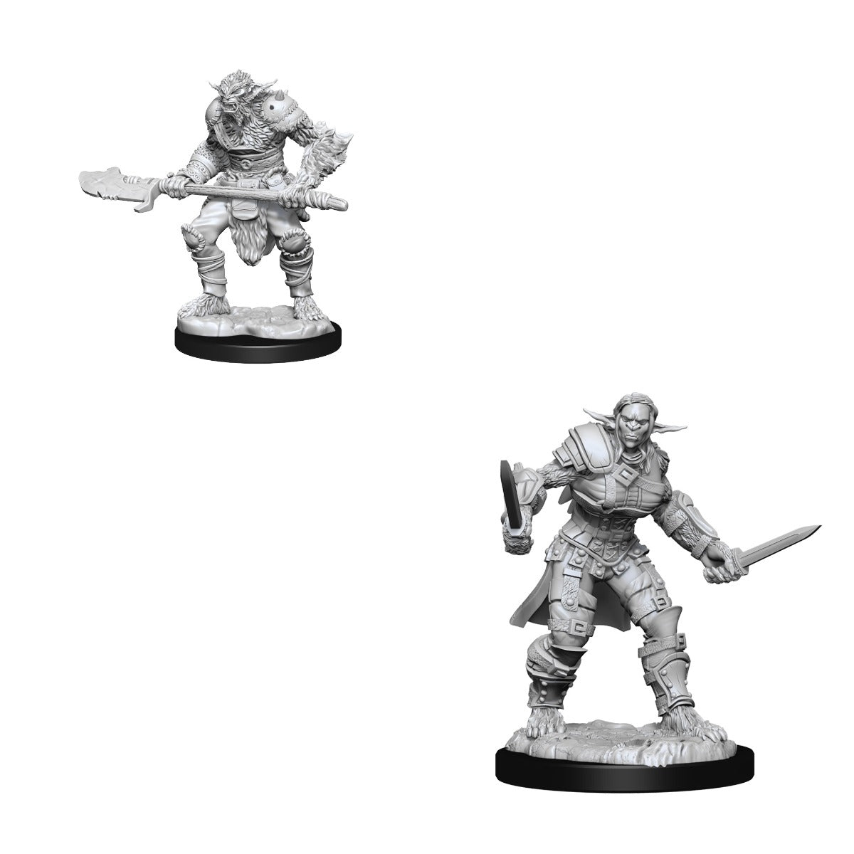 WizKids D&D Nolzur's Marvelous Miniatures: Bugbear Barbarian Male & Bugbear Rogue Female - WZK90311