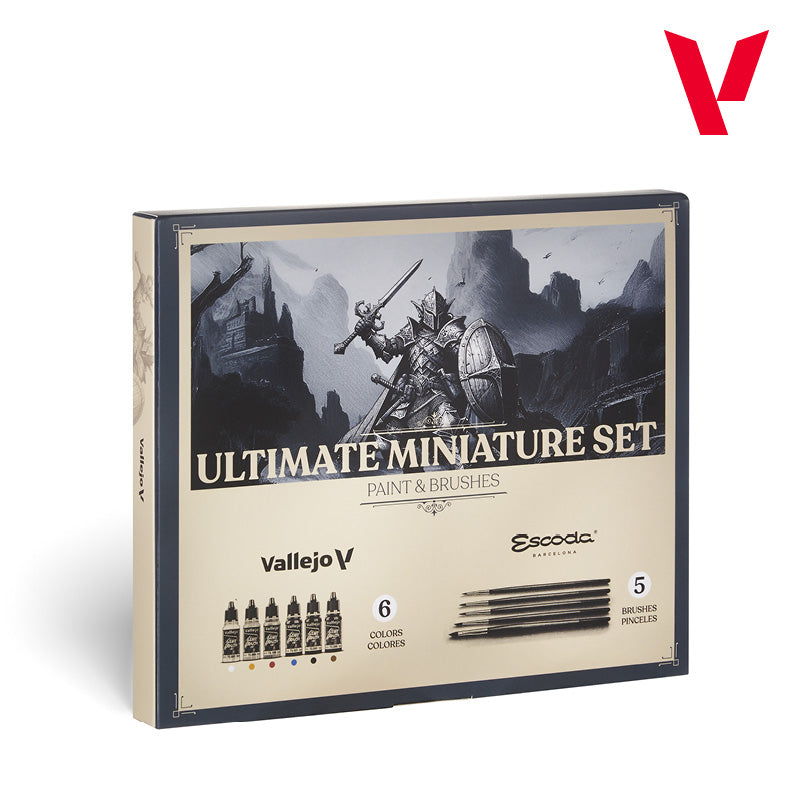 Vallejo Ultimate Miniature & Brushes Paint Set