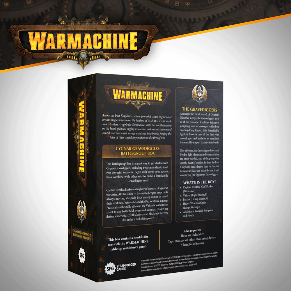 Steamforged Games SFIK-CGN209 Warmachine Cygnar Gravediggers Battlegroup Box