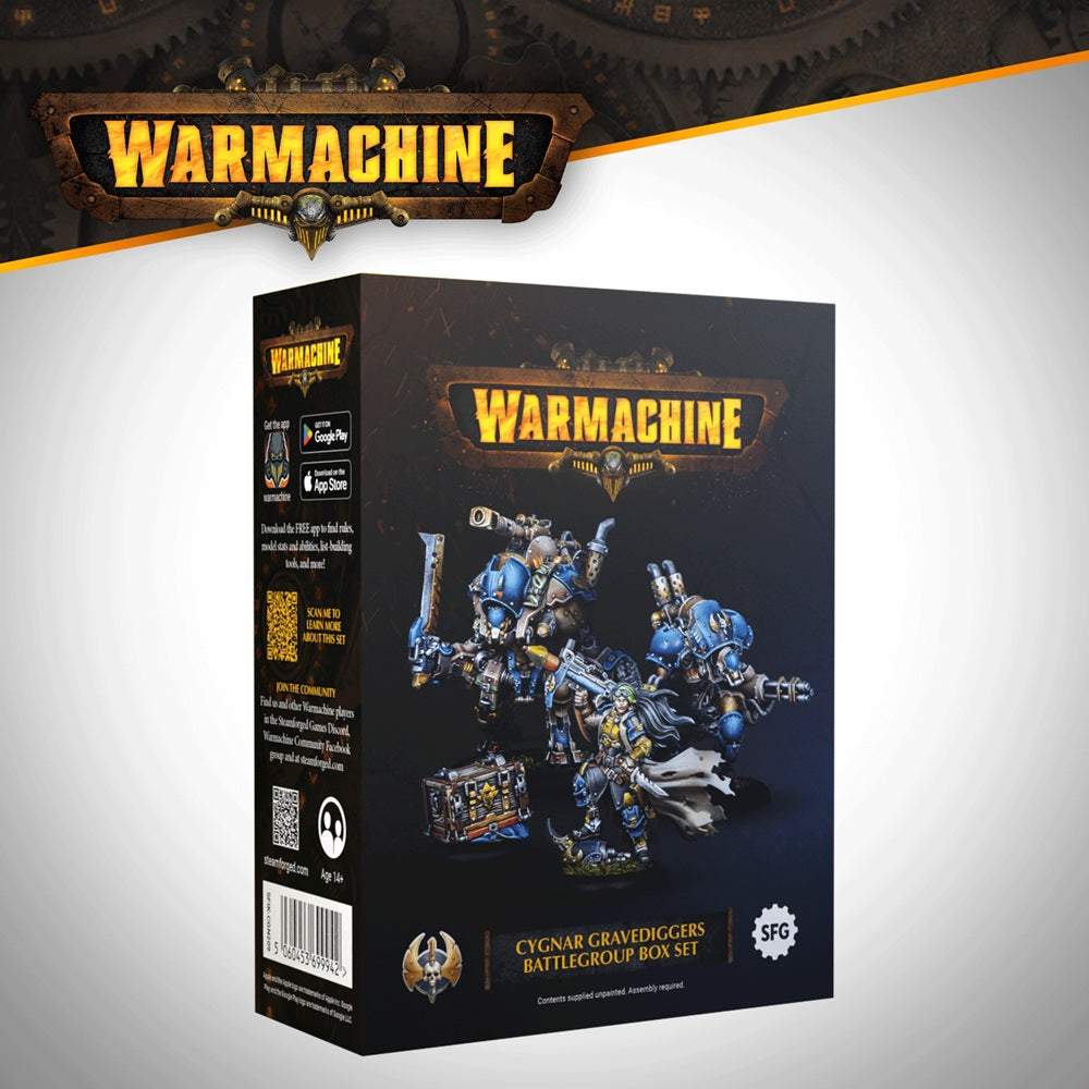 Steamforged Games SFIK-CGN209 Warmachine Cygnar Gravediggers Battlegroup Box
